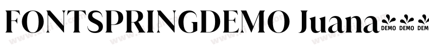 FONTSPRINGDEMO Juana字体转换